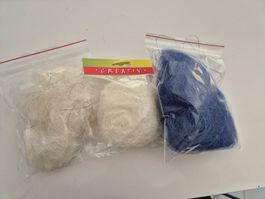 Sisal, weiss und blau