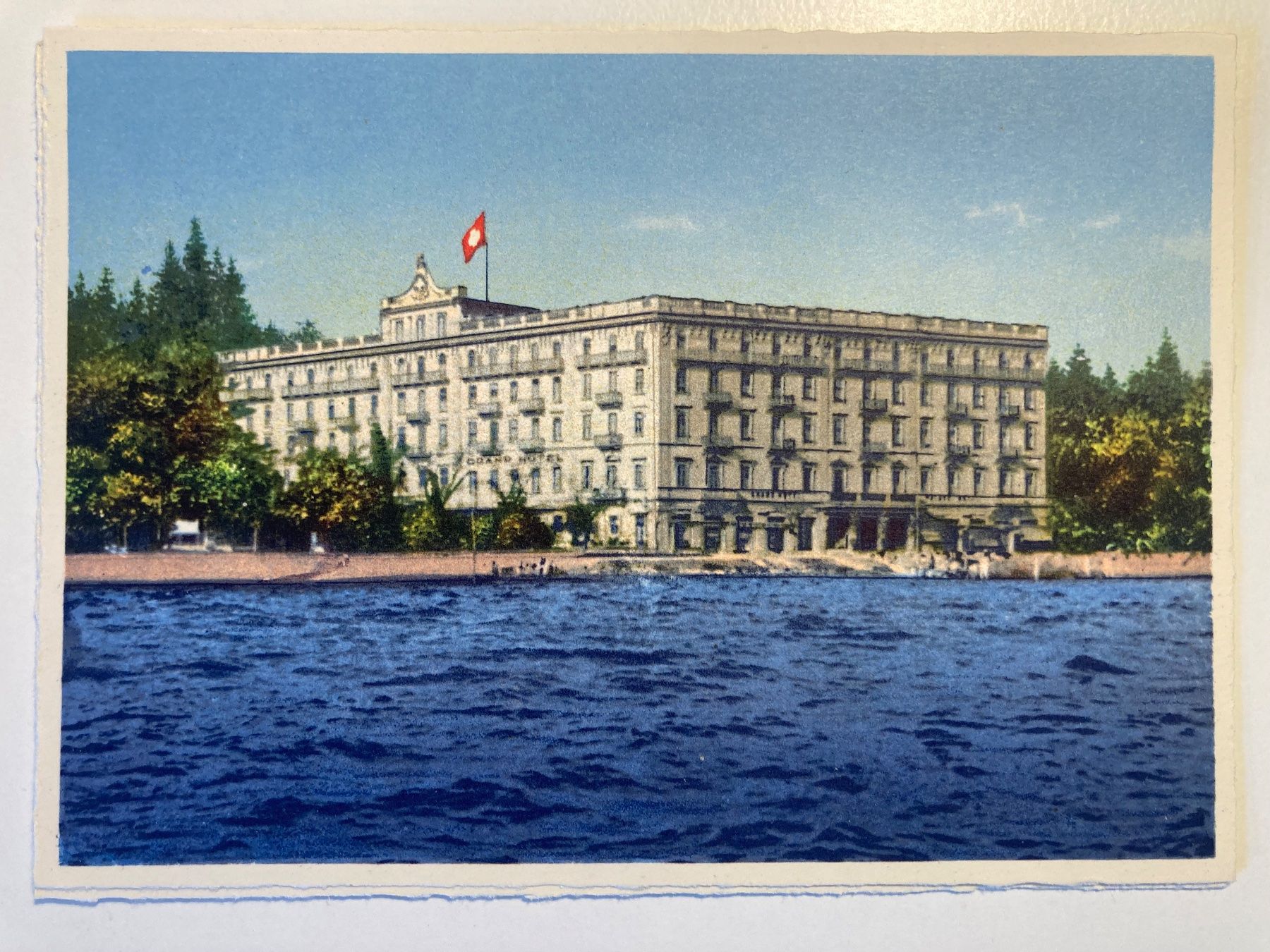 Cartoline postali: Lugano - Grand Hotel Palace – Usato da Lumino venduto da Givo 1