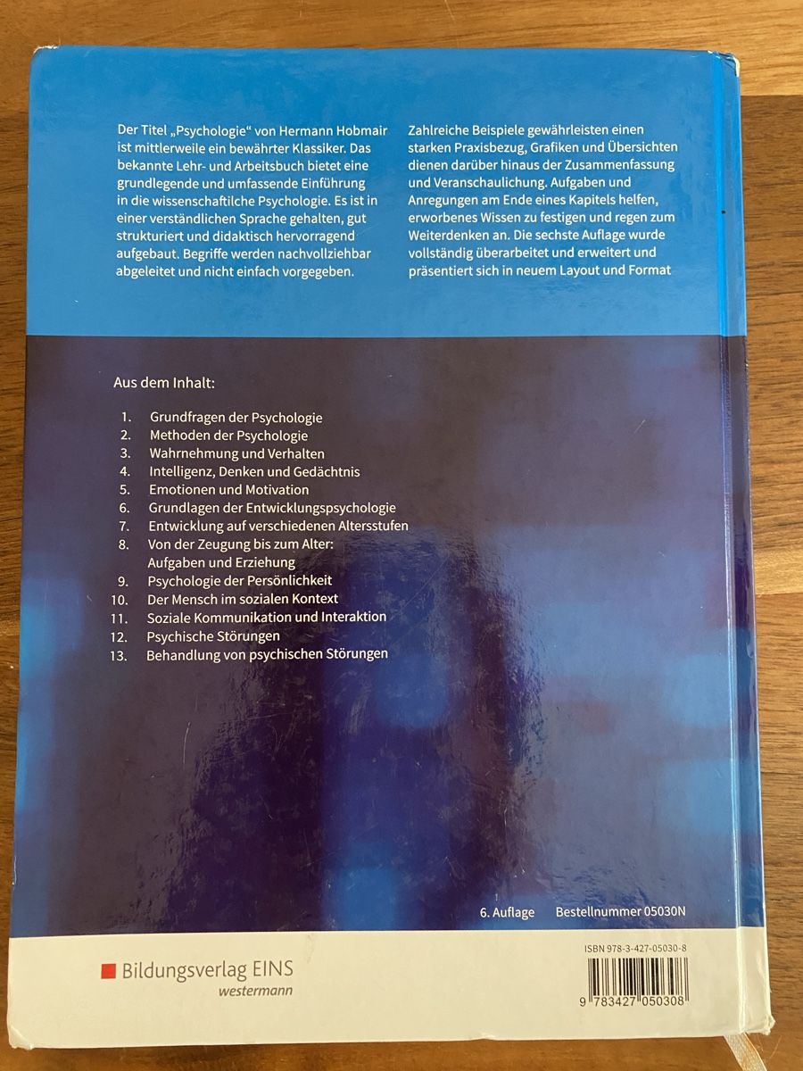Bücher: Psychologie Hobmair – Gebraucht aus Zürich von Max_Duer 1