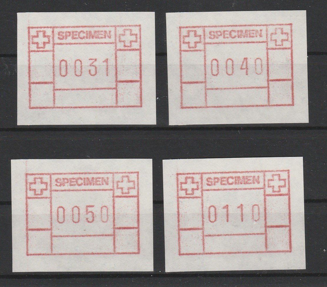 Tutti i francobolli: Seltene Specimen Probedrucke – Usato da Oberglatt ZH venduto da Wiedmi6