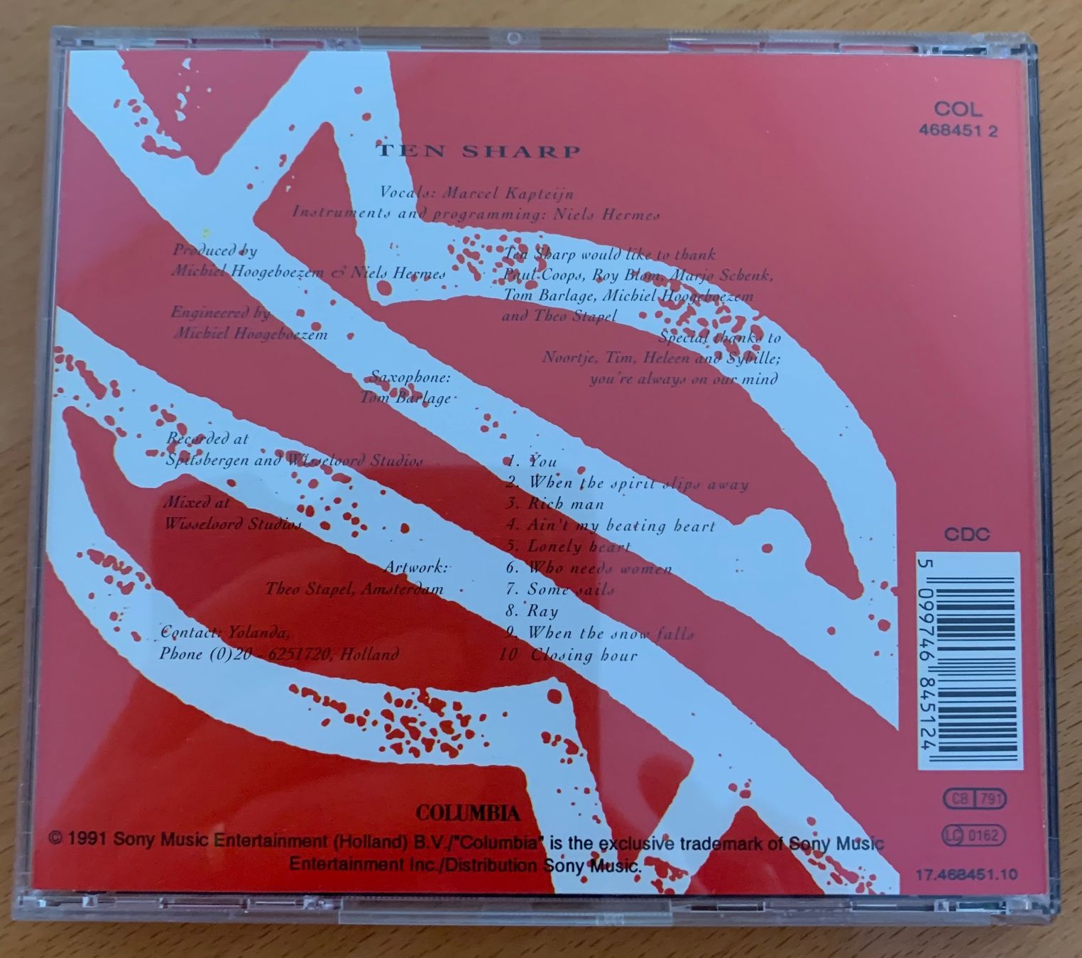 CD: Ten Sharp "Under the water-line" – Usato da Hombrechtikon venduto da Rosi1970 1