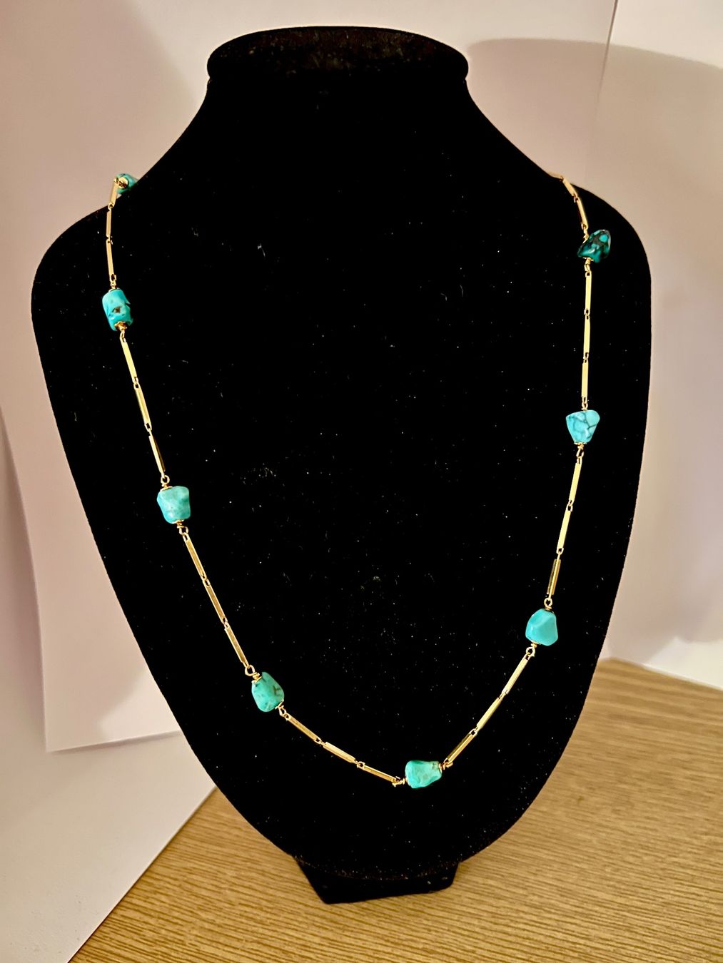 Catenine: Gold-Collier 18K mit Türkisen – Usato da Chur venduto da Penting1935 4