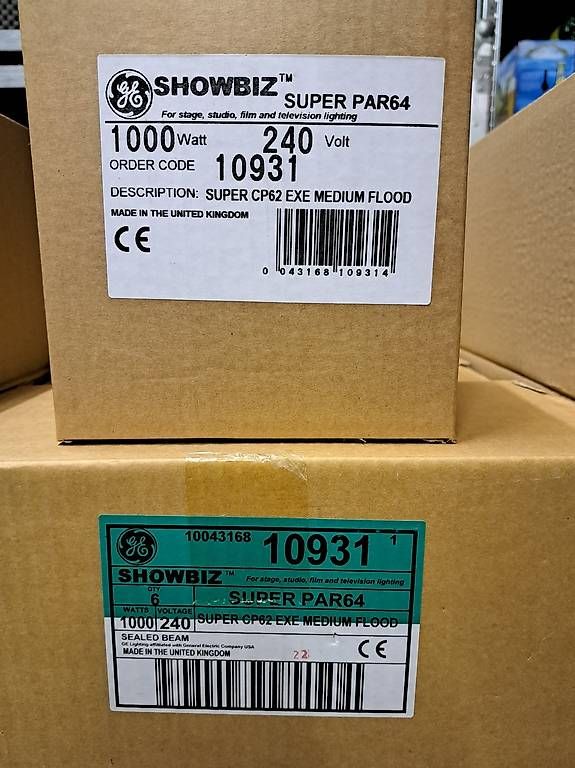 General Electric Lampade: PAR 64 / Super CP62 Exe Medium Flood – Nuovo e nell'imballaggio originale da Uznach venduto da gartenri