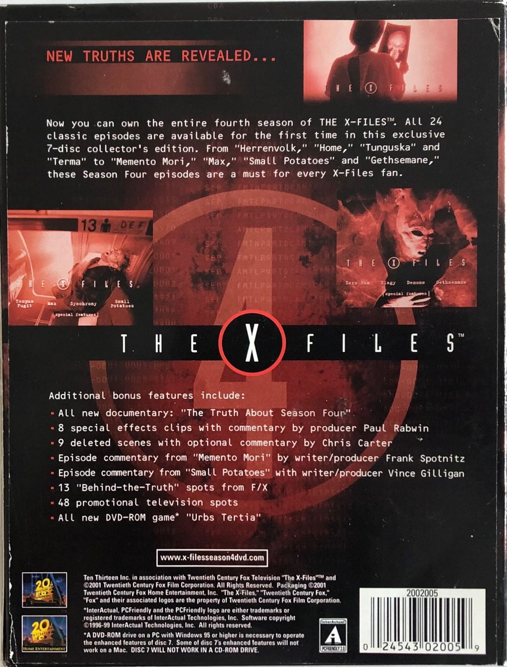 Alle DVDs: THE X-FILES (SAISON 4) – Gebraucht aus Poliez-Pittet von Newtown-Records 1