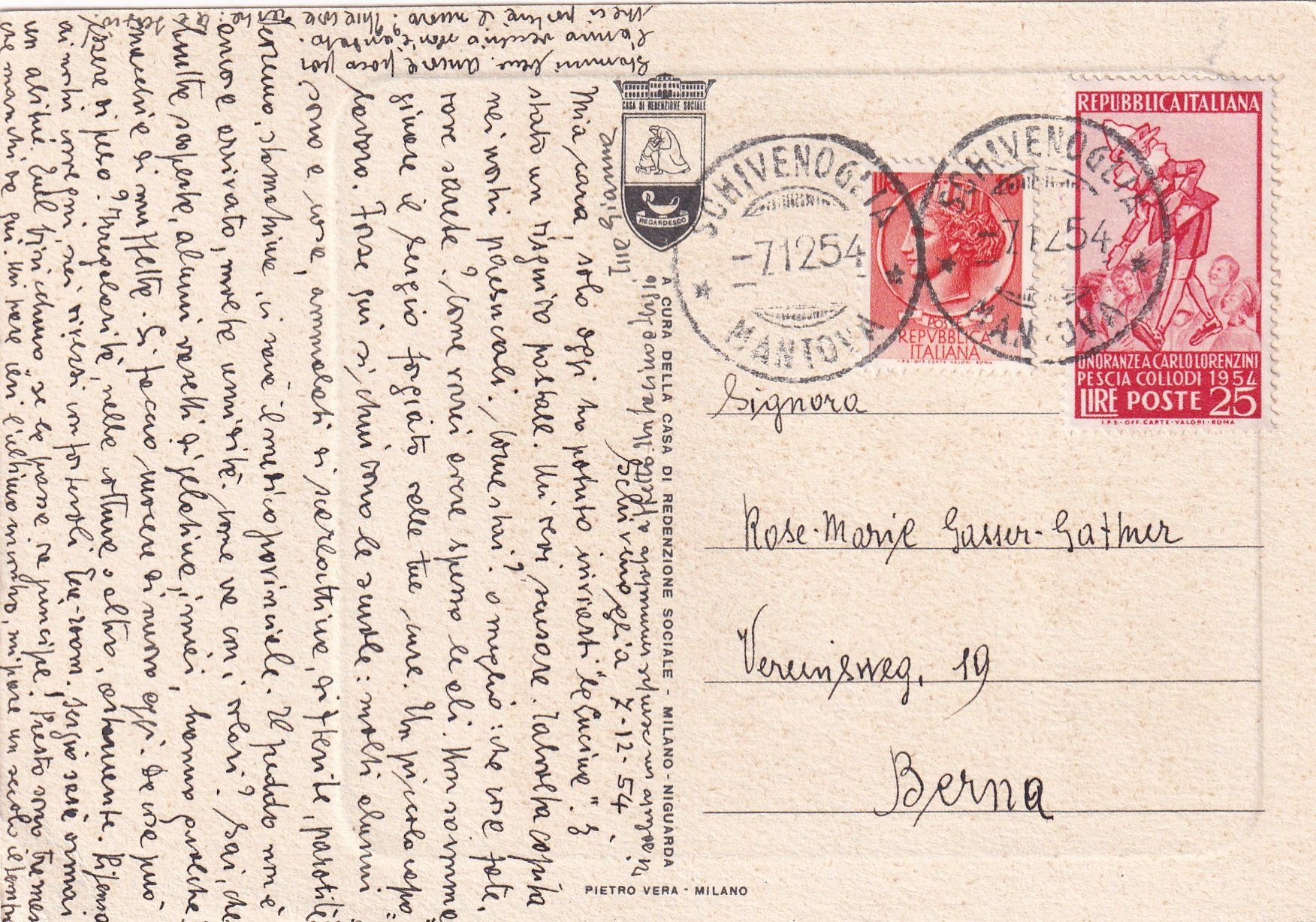 Cartoline postali: Dezember (Kunstpostkarte) /mp – Usato da Hombrechtikon venduto da Rudolf07 1