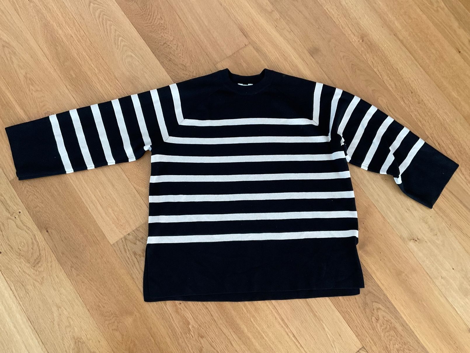 Maglioni & Felpe: Object Pulli schwarz-creme weiss gestreift Gr. L – Usato da Zufikon venduto da AGLAOPHOTIS