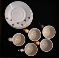ESpresso Tassen und Teller - verschiedene Hunde als Motiv