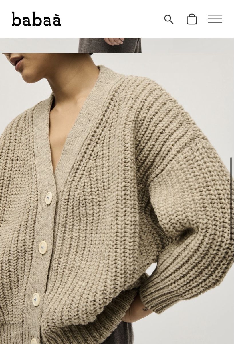 Pullover & Sweatshirts: Babaa Strickjacke beige grob gestrickt  – Gebraucht aus basel von j_4056 3