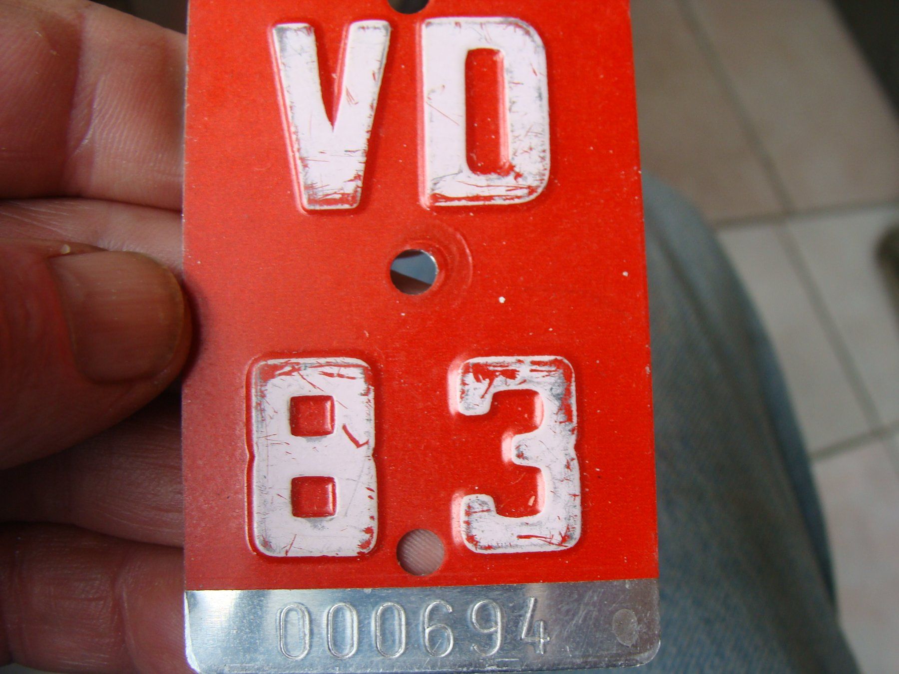 Insegne: Plaque de vélo, canton de Vaud – Usato da Cuarny venduto da hen_g7hn