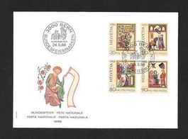 FDC Pro Patria Serie 1988; B219-B222 ET 24.5.1988
