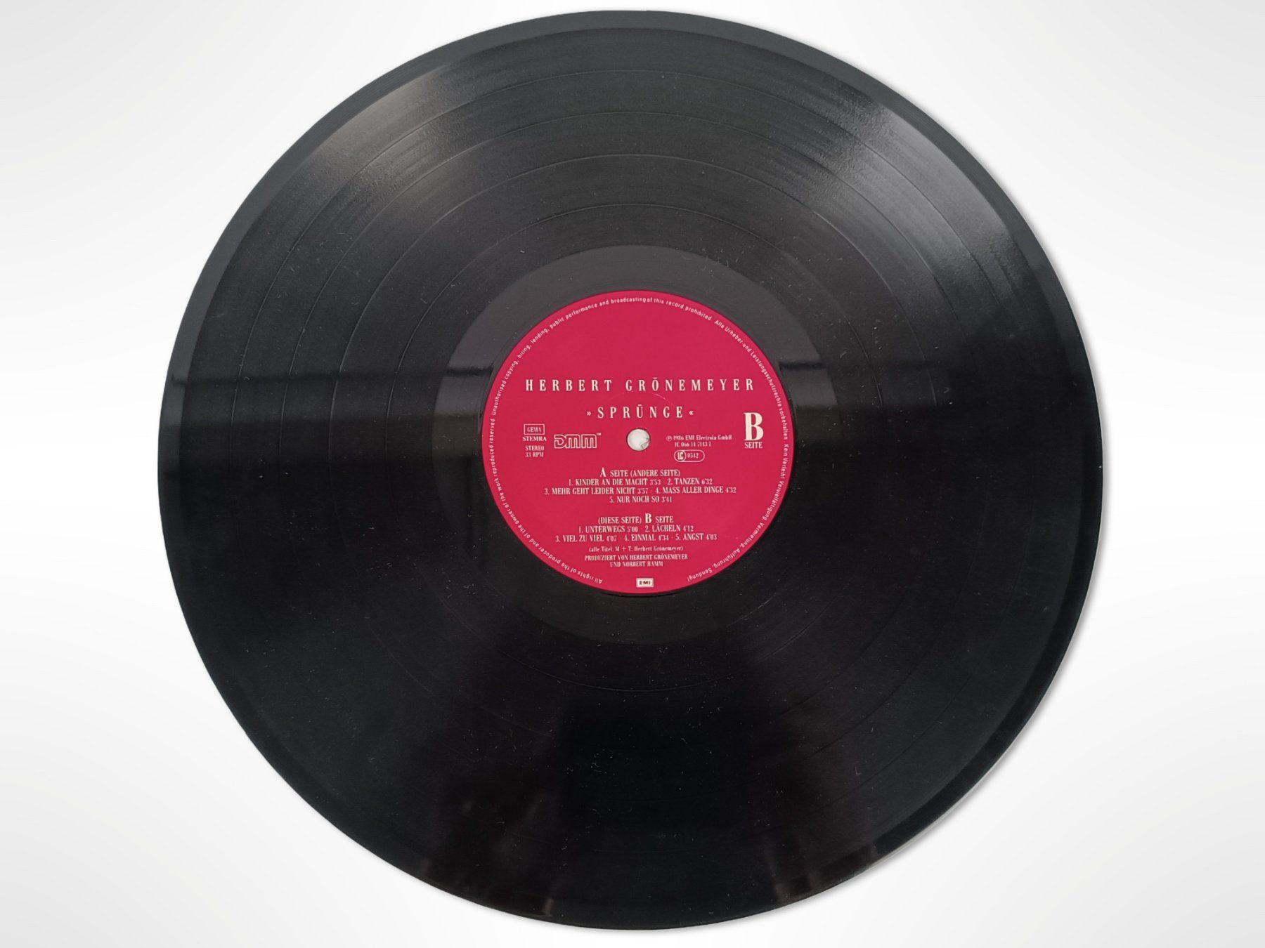 Dischi in vinile: Vinyl HERBERT GRÖNEMEYER Sprünge – Usato da Suhr venduto da Restwert_Suhr 5