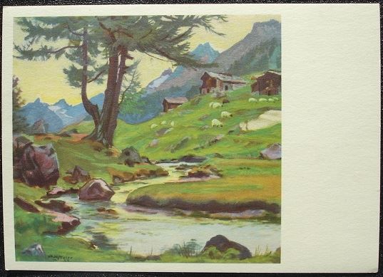 Ansichtskarten: LÖTSCHENTAL Guggialp am Abend – Neu (gemäss Beschreibung) aus Jona von philajona