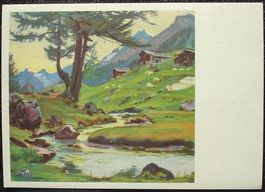 LÖTSCHENTAL Guggialp am Abend