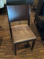 Stuhl Dietiker Polstersitz Leder braun stapelbar, 43 STK