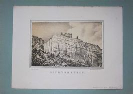 Liechtenstein Haldenstein Lithographie von Gernler