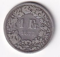 1  Franken Schweiz 1877 rar