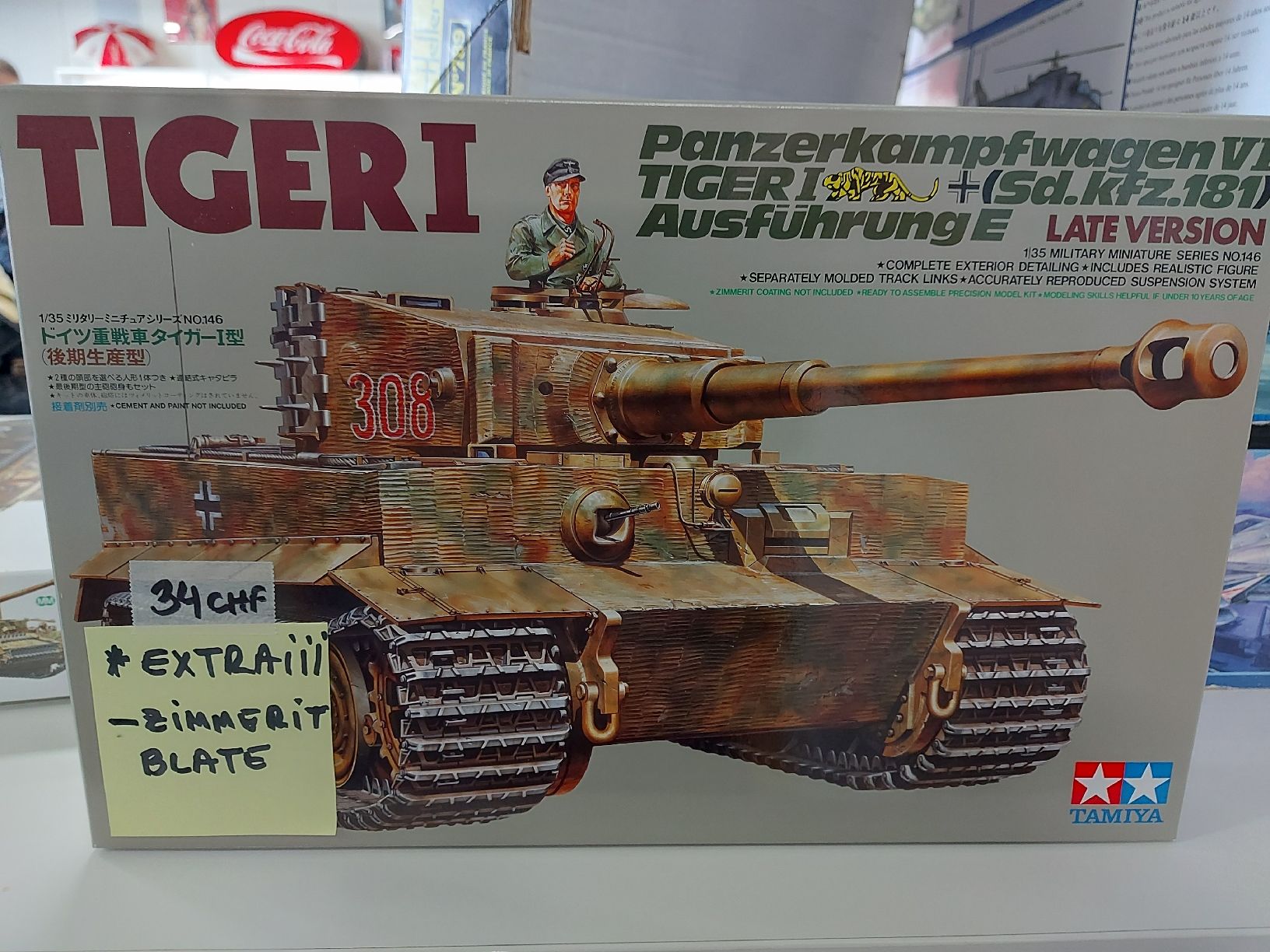 Kit di modellismo & Modellini statici: Tiger I late version + Zimmerit blate – Usato da Baden venduto da thailega