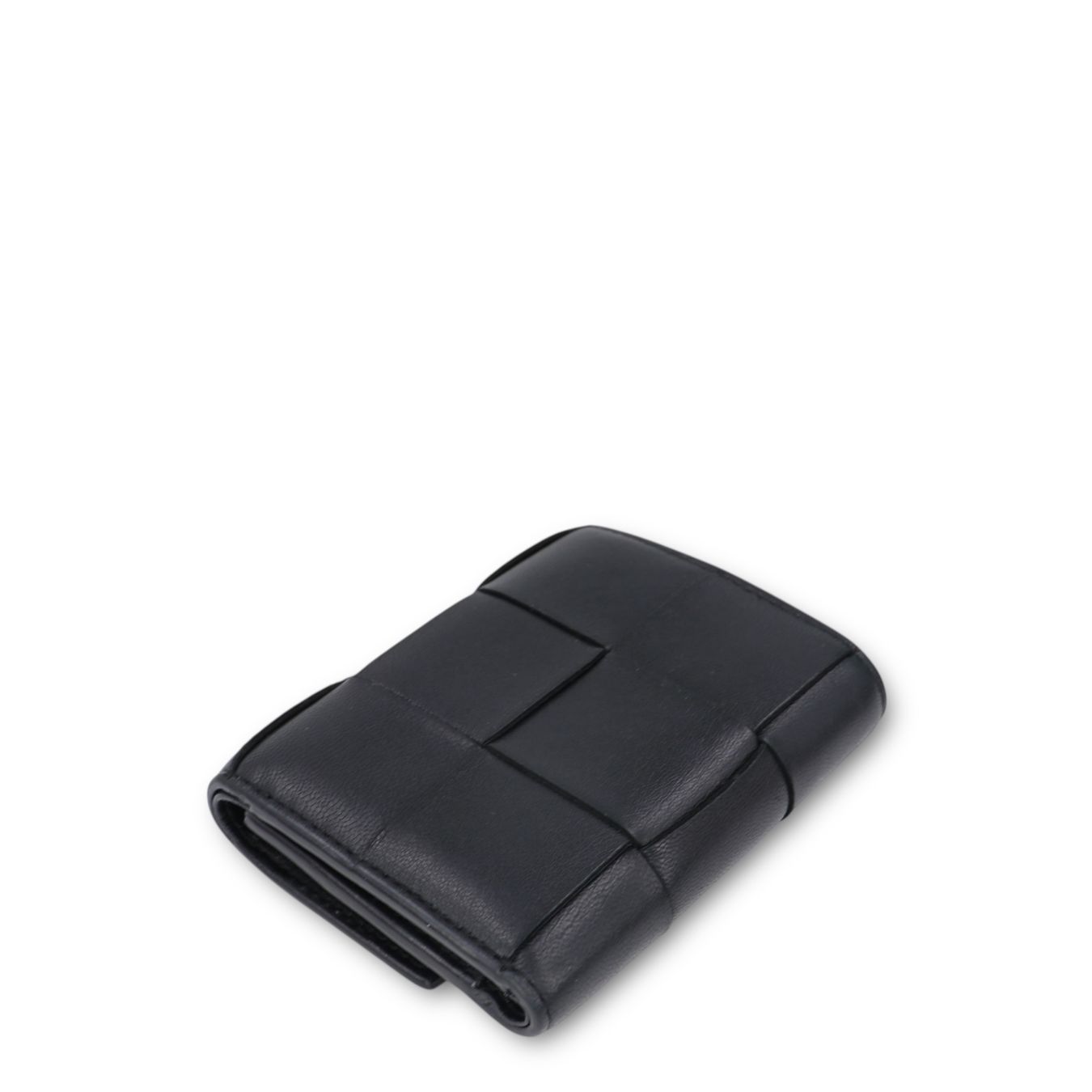 Bottega Veneta Portafogli: Bottega Veneta Cassette Tri-Fold Schwarz – Usato da Binningen venduto da Designerlabels 8