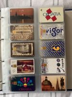 280 verschiedene Telefonkarten Kroatien im Album