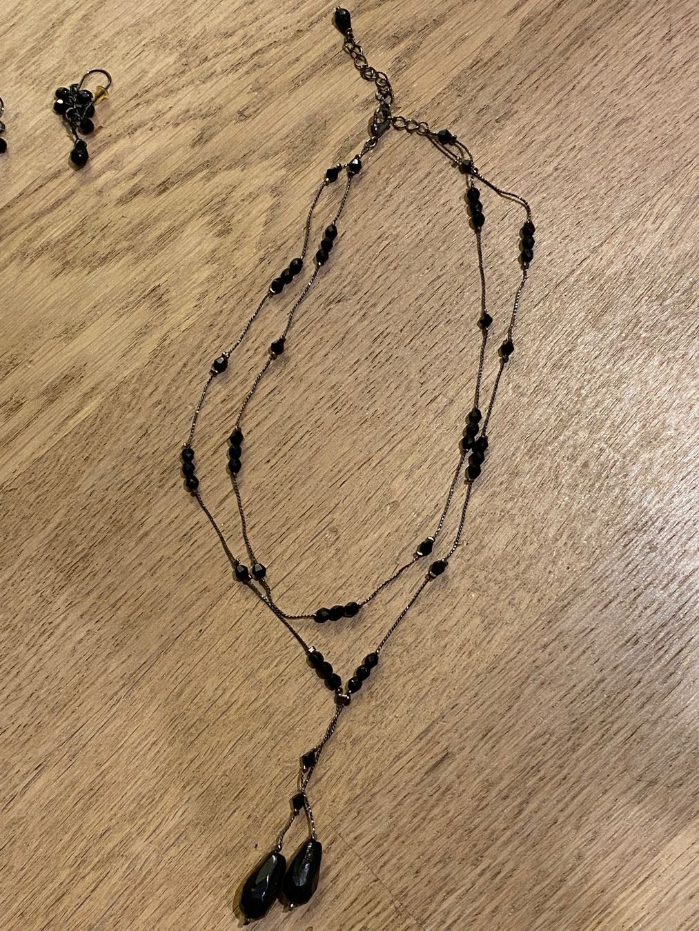 Catenine: Collier Halskette und Ohrringe schwarz – Usato da Oberrohrdorf venduto da Desteny1