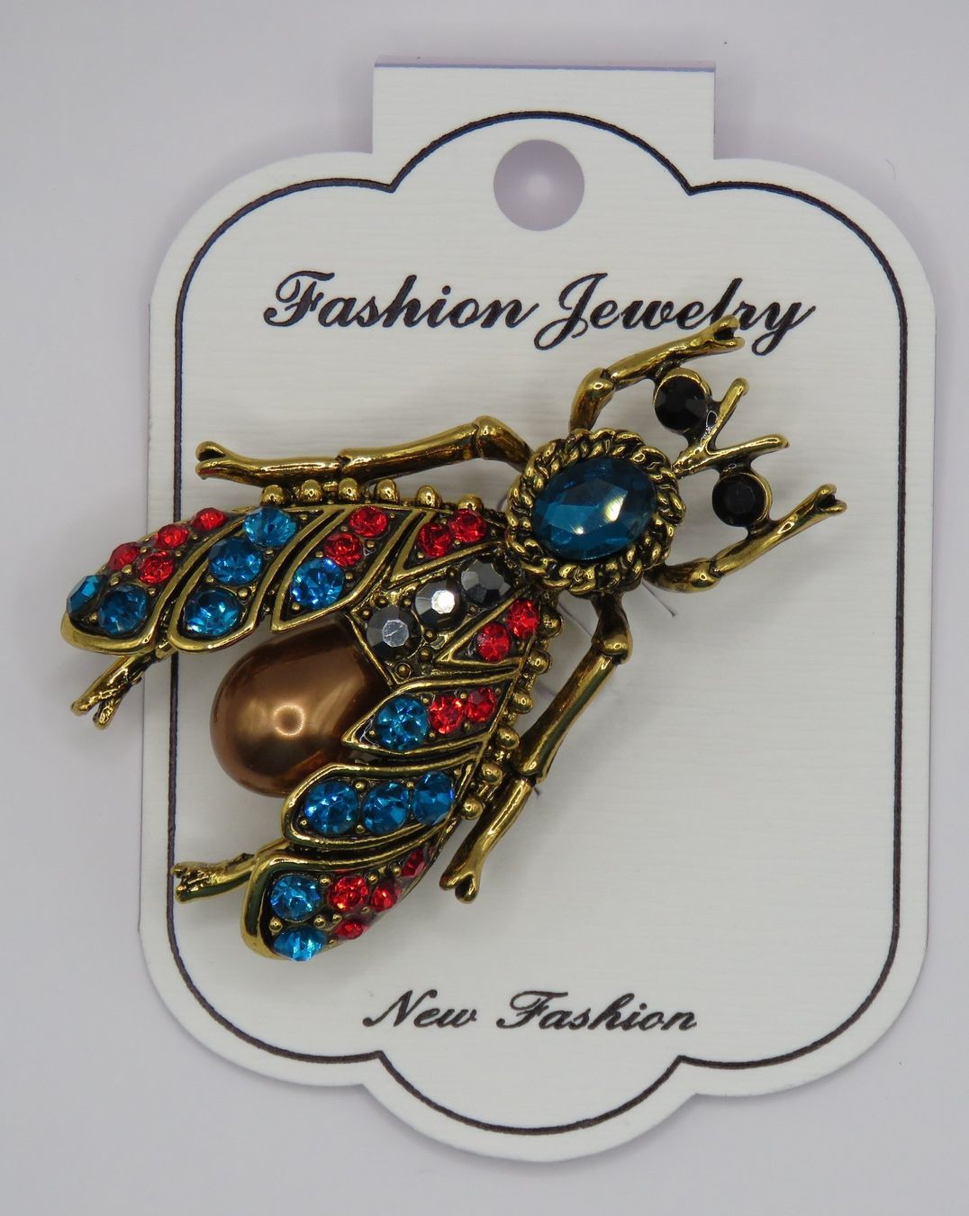 Broschen & Nadeln: Brosche - KÄFER - mit Glitzersteinen - Neu - 5x3,5cm – Neu und originalverpackt aus Grenchen von Yamahwildstar16