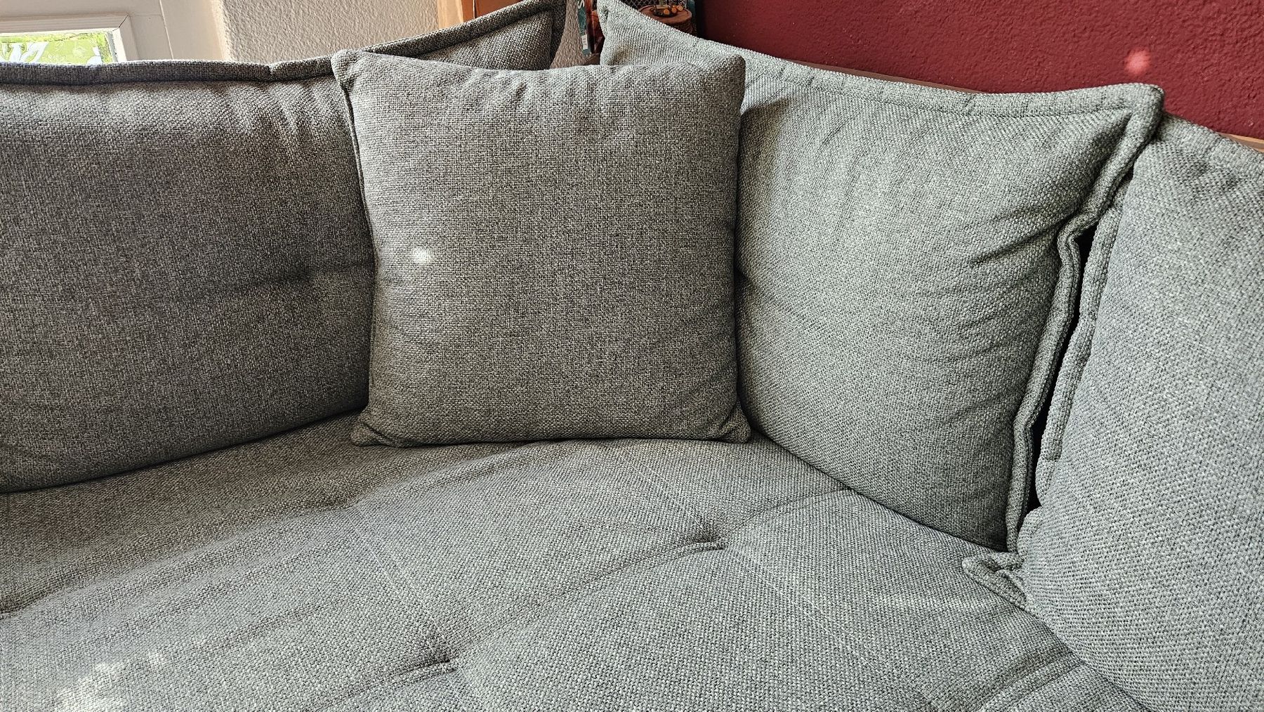 Divani: grünes stoff sofa L-sofa schlafsofa mit bettfunktion – Usato da Gebenstorf venduto da OmniaChaosEst 1