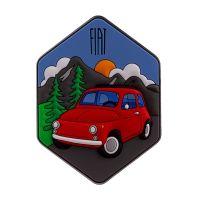 Fiat 500 Dolomiten Magnet 8x6cm, Original Produkt NEU