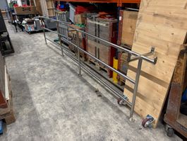 Edelstahl Geländer & Halterung für Platte 2 Teile steckbar