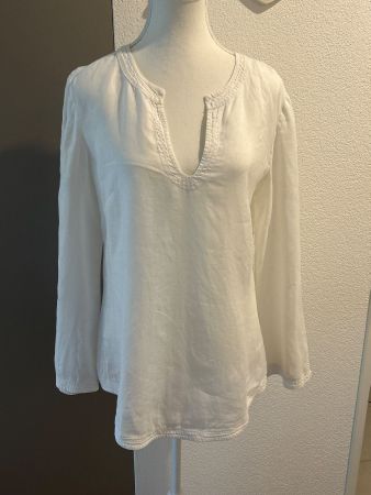 Damenbluse weiss 100% Leinen von Globus Essentials Gr. 38