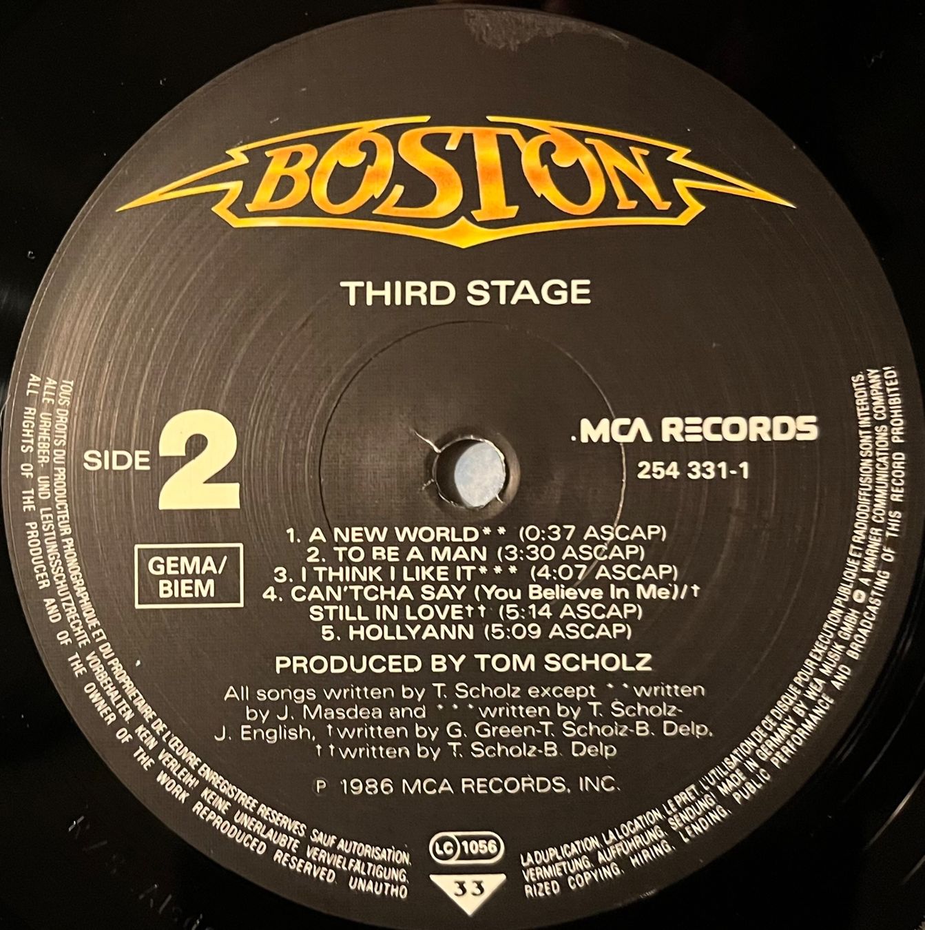 Schallplatten: BOSTON - THIRD STAGE - 33 Tours – Gebraucht aus Bussigny von vinyl-pas-cher 4