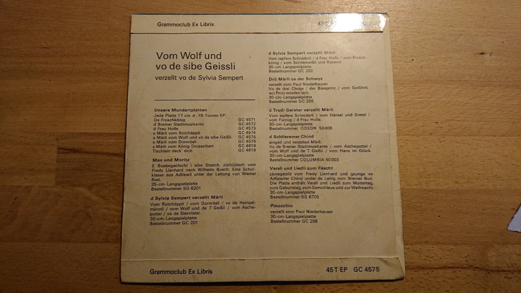 Dischi in vinile: Single Vom Wolf und de sibe Geissli – Usato da Gelterkinden venduto da martinom 1