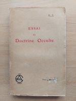 Essai de Doctrine Occulte - Antikes Buch Okkultismus franz.