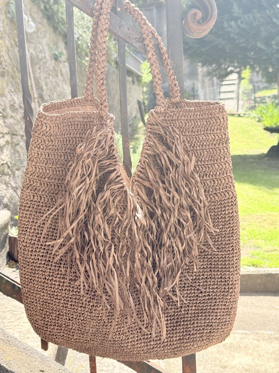 Borse da donna: Borsa in rafia  con frange - Handmade! – Nuovo e nell'imballaggio originale da Bellinzona venduto da bul_mvy5 8