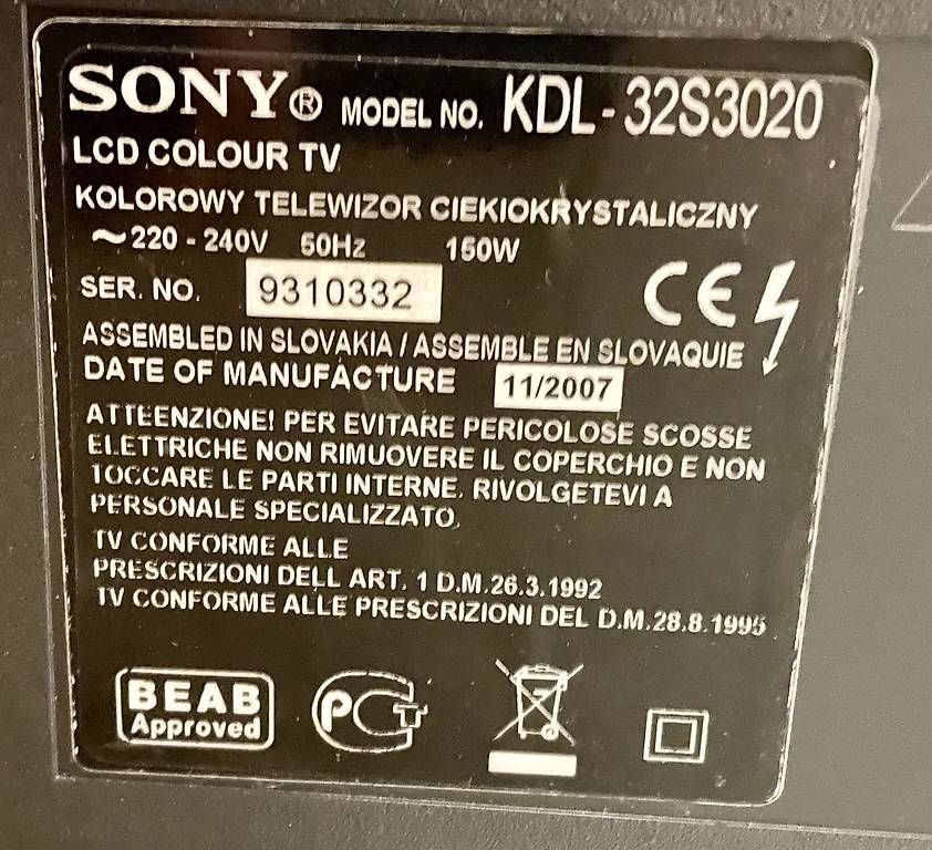 Sony Televisori: Sony KDL-32S3020 – Usato da Thun venduto da 93pingu 4