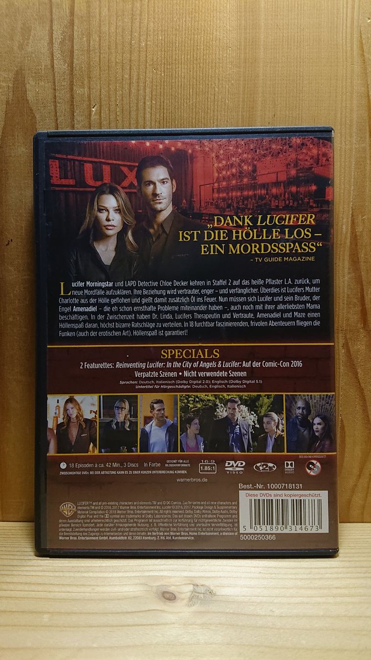 Tutti i DVDs: LUCIFER Staffel 2 auf DVD – Usato da Wilderswil venduto da Exebub 1