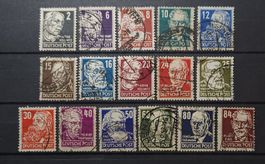 SBZ Persönlichkeiten lll Mi-Nr.212-227 gestempelt Geprüft