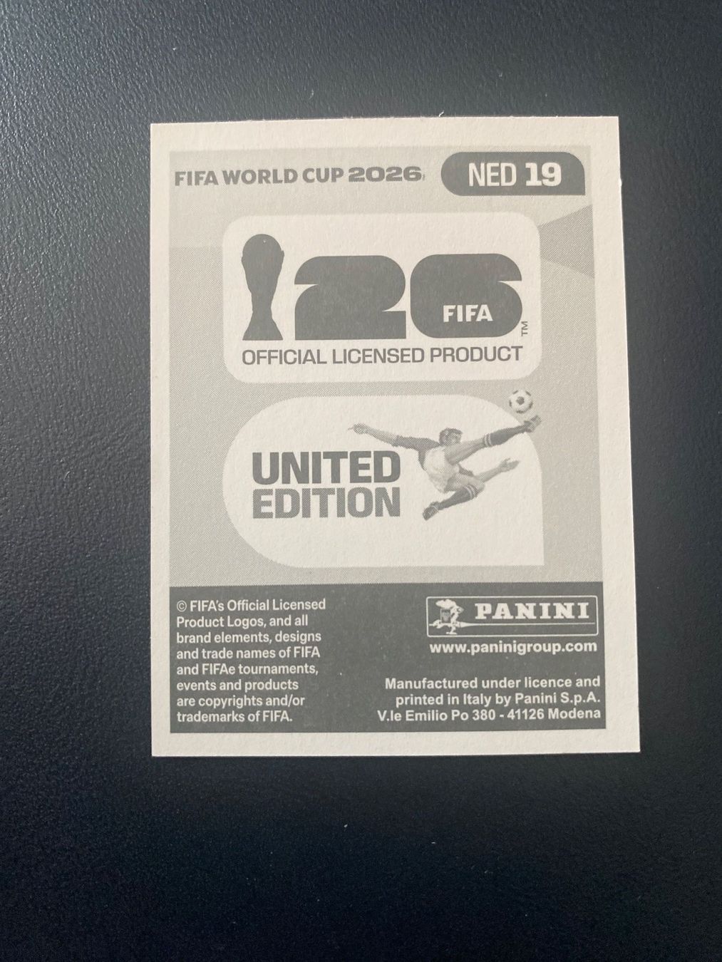 Panini Carte collezionabili: Panini FIFA World Cup Sticker NED 19 – Nuovo (secondo la descrizione) da Glattbrugg venduto da riseca 1