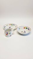 Kindergeschirr Keramik Set - Teller, Suppenteller und Tasse