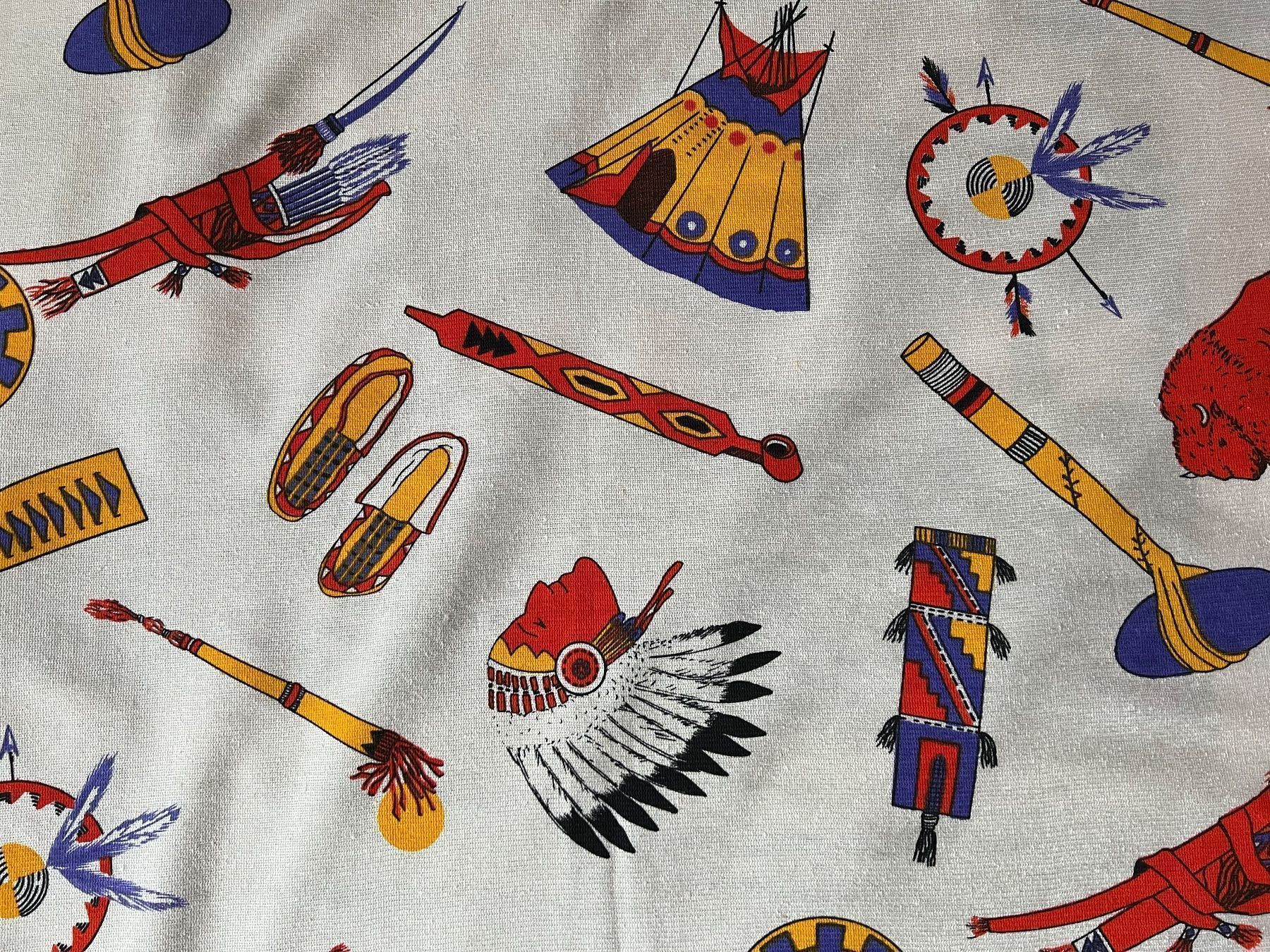 Stoffe: Stoff mit Indianermotiven 160x160 – Neu (gemäss Beschreibung) aus Wallbach von logologo01 1