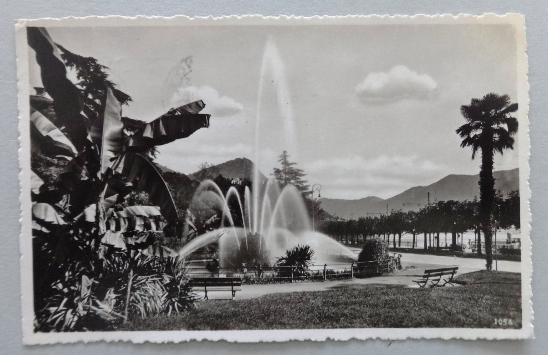 Ansichtskarten: Lugano, Giardini pubblici – Gebraucht aus Fétigny von Billy2miny