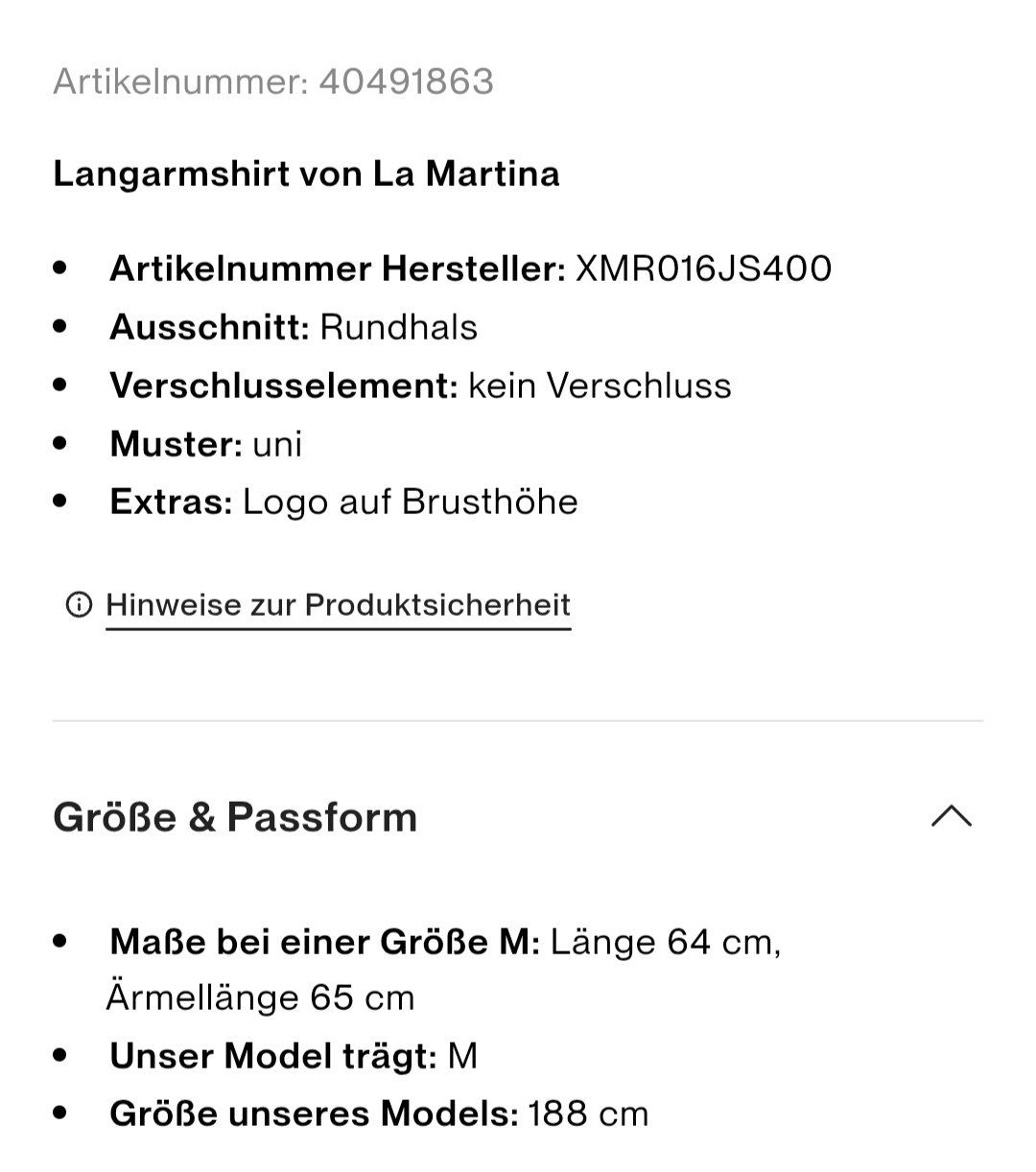 La Martina T-Shirts: La Martina Langarmshirt – Neu und originalverpackt aus Pfungen von pegbob 2