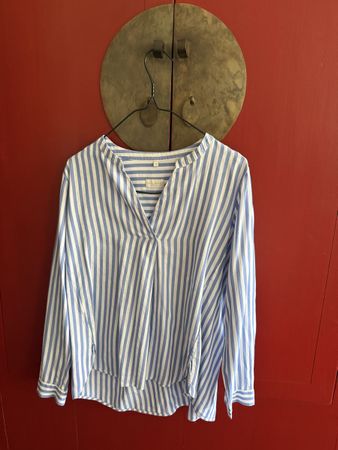 Bluse gestreift weiss/blau Grösse L guter Zustand