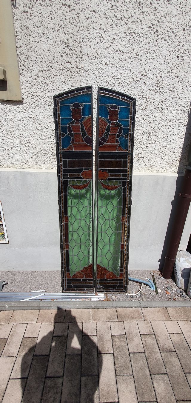 Fenster: Jugendstil Fenster, Bleiglasfenster, Antik, Zwei Stück – Gebraucht aus Utzenstorf von Filetto 6