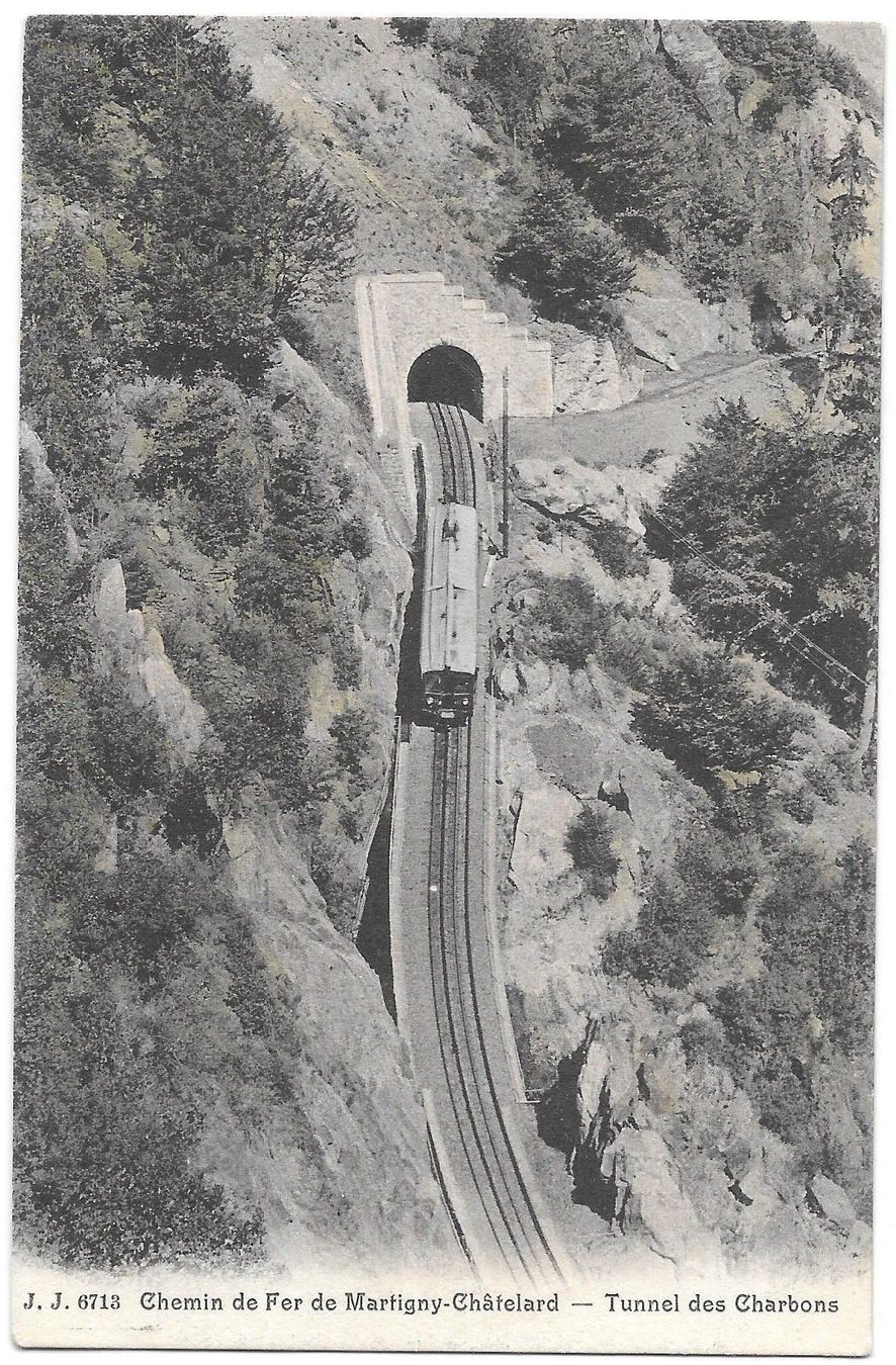 Ansichtskarten: Chemin de Fer de Martigny - Châtelard Tunnel des Charbons – Gebraucht aus Olten von clotaldi