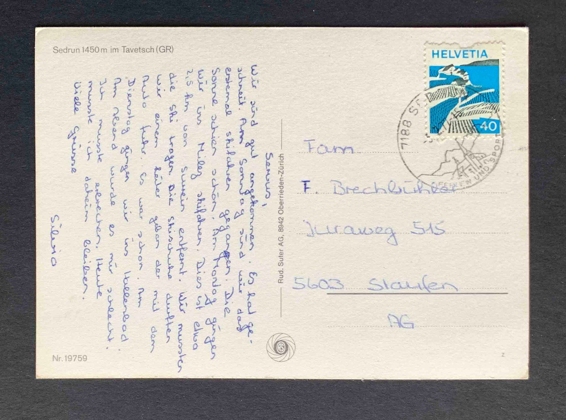 Cartoline postali: AK Sedrun im Tavetsch GR – Usato da Goldau venduto da artelier1 1
