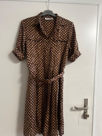 Vintage Seidenkleid Polka Dots Peter Hahn Carat Gr 40 Top