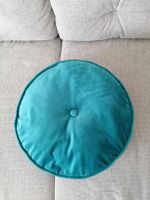Round Blue Sofa Pillow Clean 