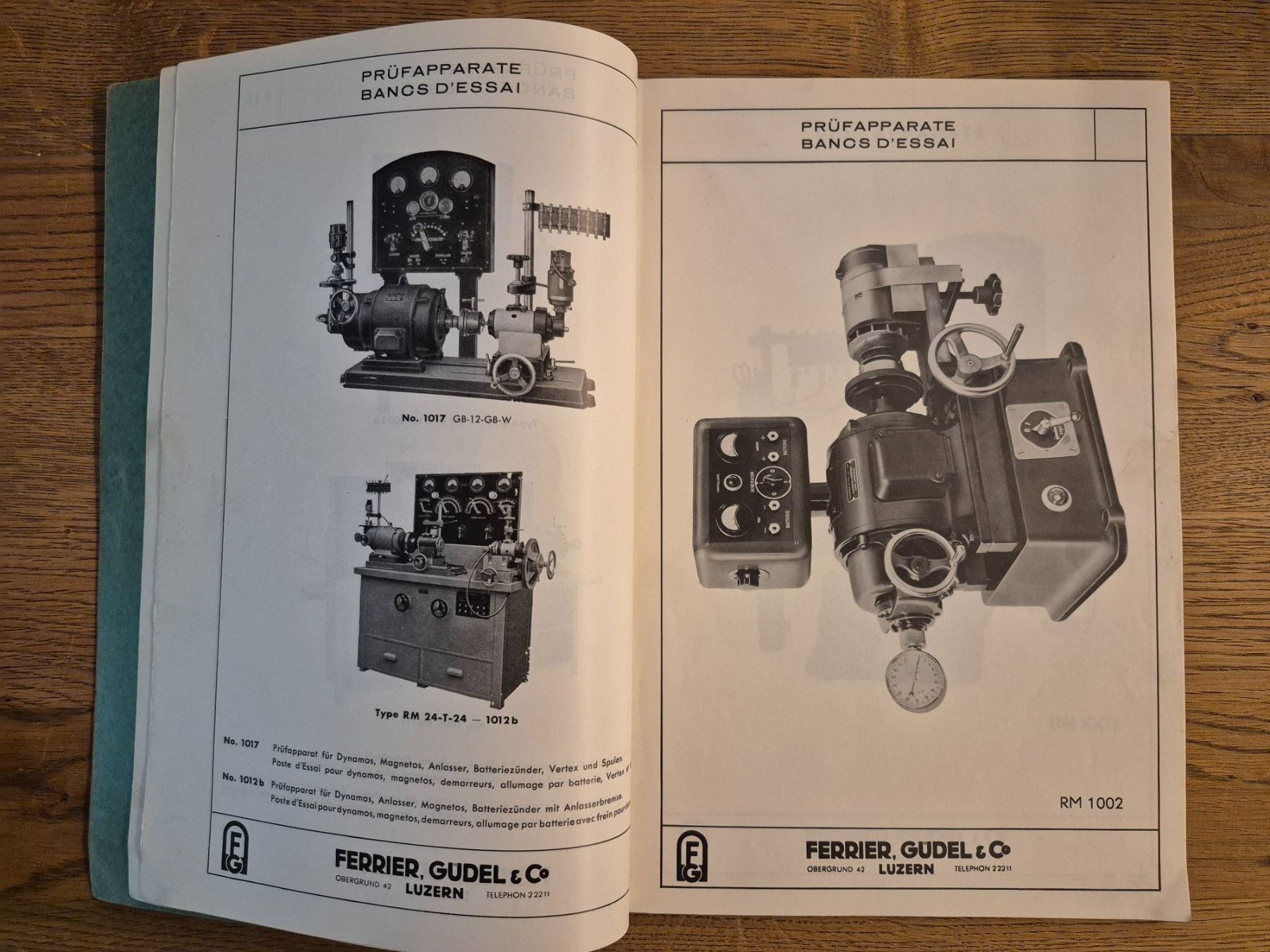 Libri: Ferrier, Güdel & Co. Luzern - Prüfapparate - Katalog – Usato da Balsthal venduto da Palcivalle 1