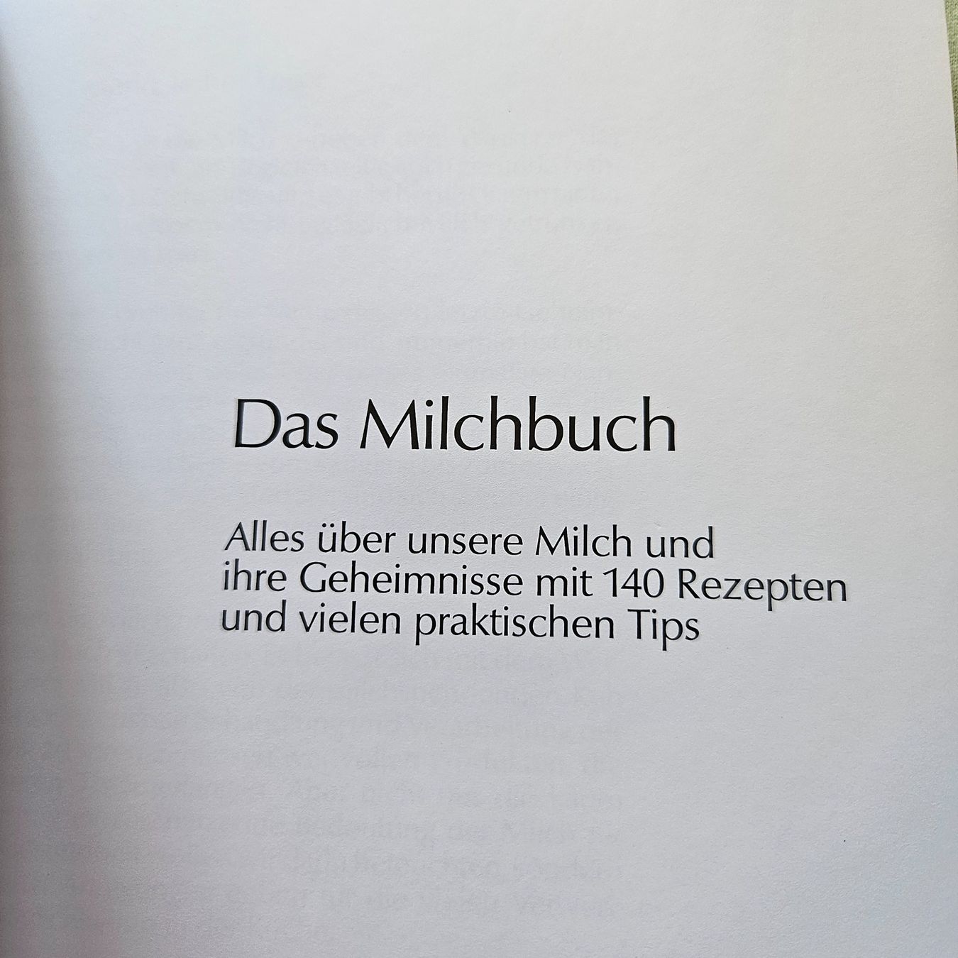 Bücher: Das Milchbuch – Gebraucht aus Uster von Sonnenblume212 2