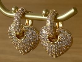 Luxus Elegante Mini Creolen Ohrschmuck Ohrstecker Farbe Gold